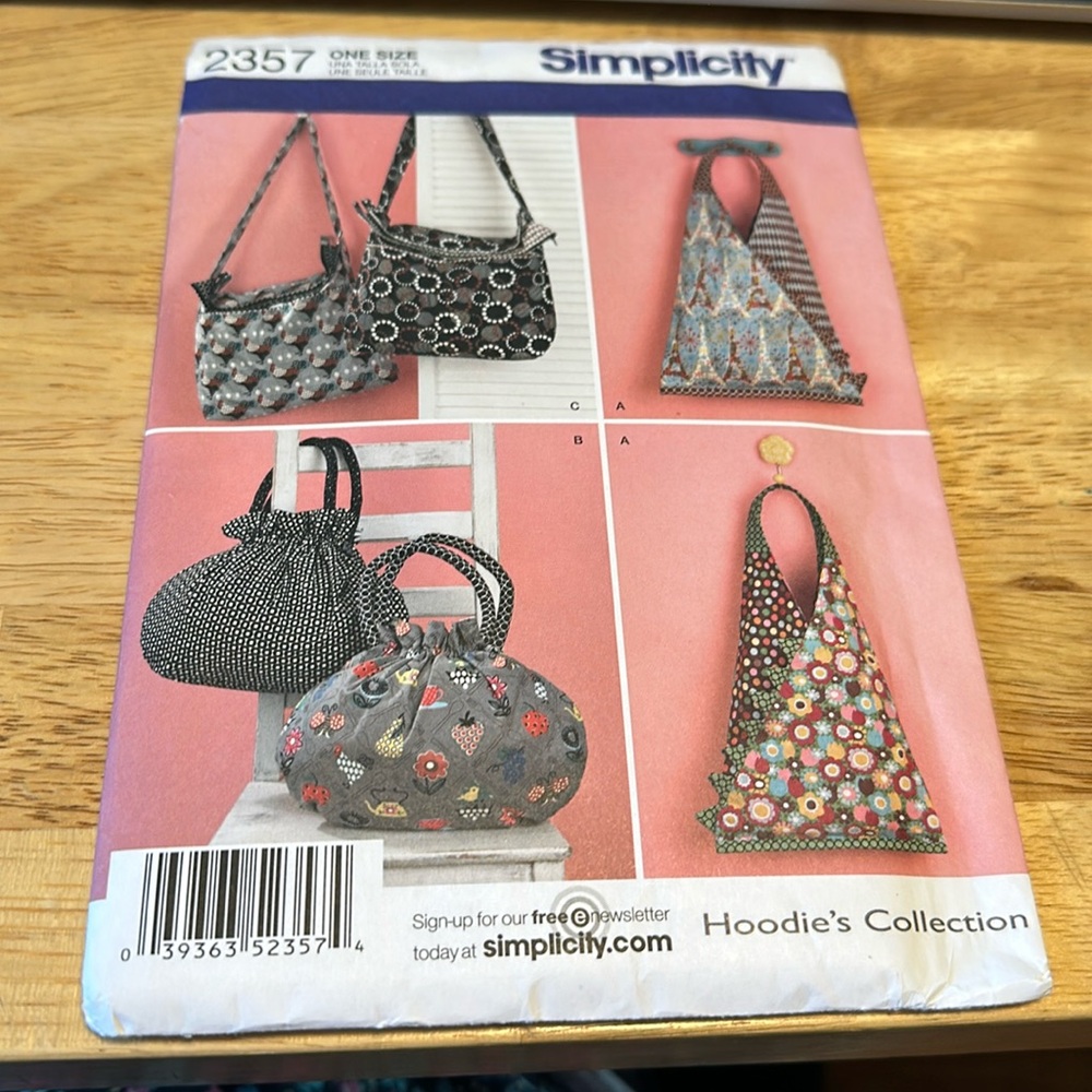 Simplicity Pattern # 2357 Hoodies Collection